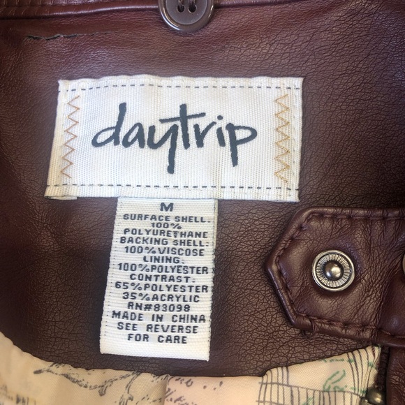 Day Trip Brown Faux Leather Moto Jacket - Picture 11 of 16